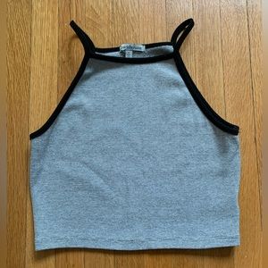Grey cropped tank